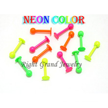 Neon Color Anodized Surgical Steel Free Sample Lip Rings